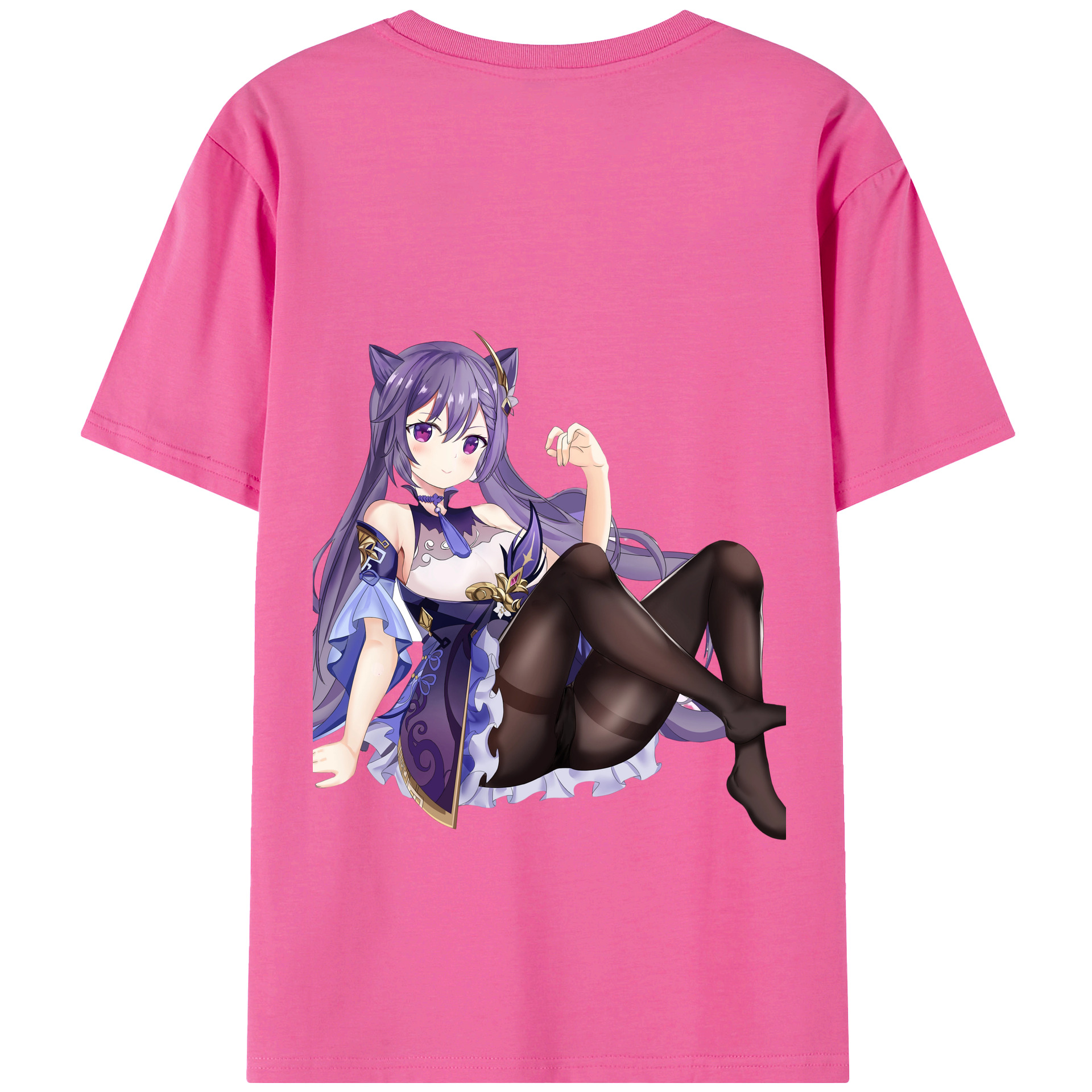 げんし神 刻晴 こくせい genshin Kokusei レディース半袖Tシャツ(バックプリント)